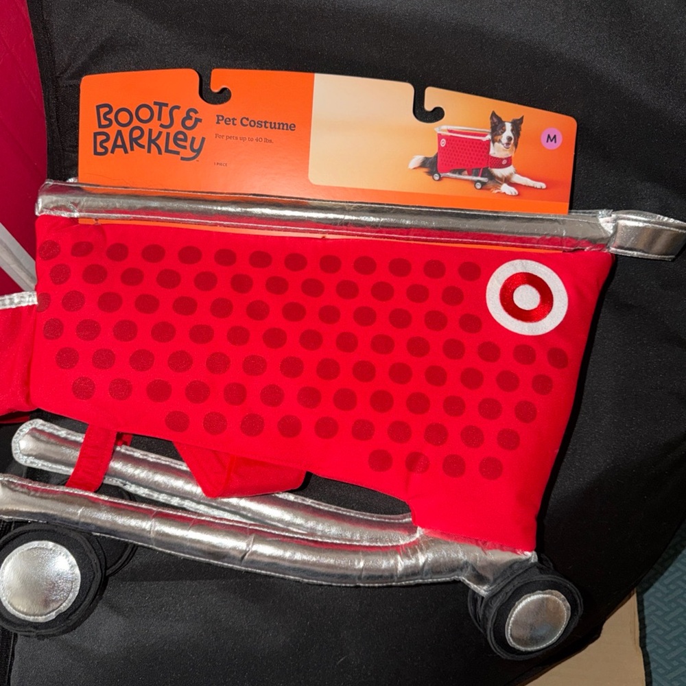 Boots & Barkley Red Target Cart Dog Costume m medium new